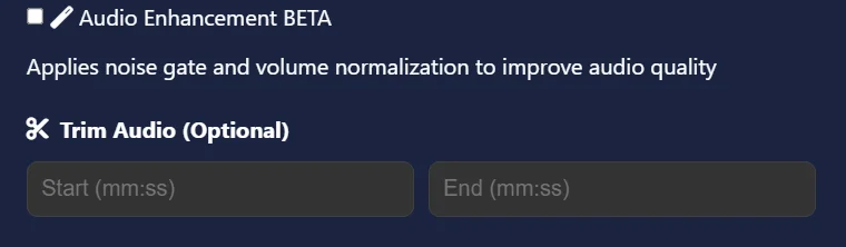 Enable audio enhancement to get more clear voice