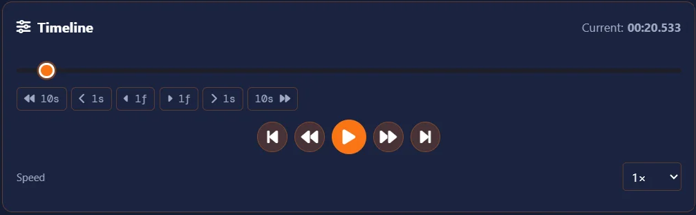 Use timeline slider to extract frame you want