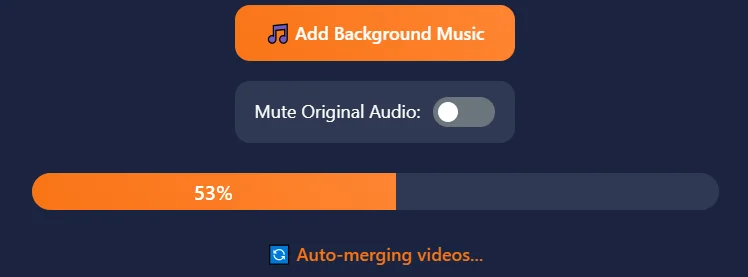 Add background music and mute original sound
