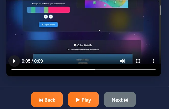 Play generated video in preview box