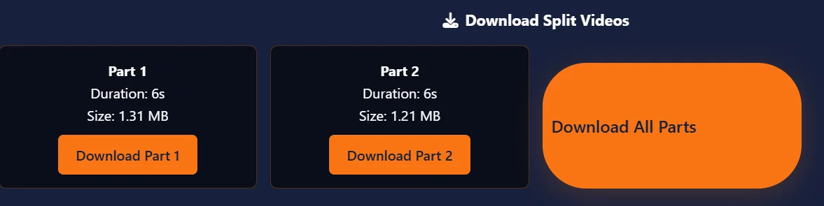 download all split parts